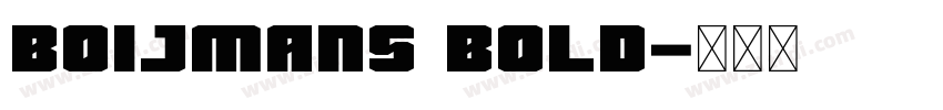 Boijmans Bold字体转换